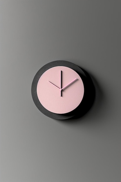 3D visualization of a minimalist clock