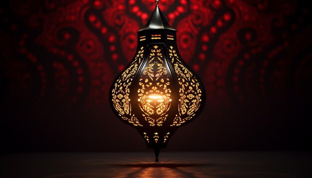 a 3D visualization of a minimalistic Pakistani Lantern