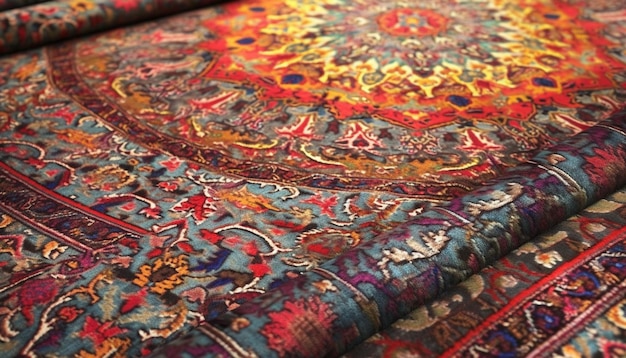 Photo a 3d visualization of a single exquisitely designed pakistani carpet