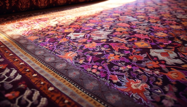 Photo a 3d visualization of a single exquisitely designed pakistani carpet