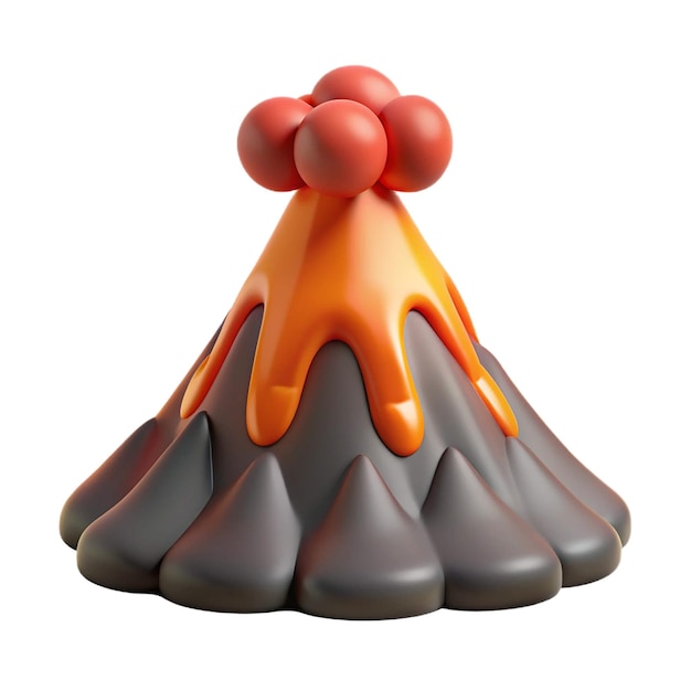 Photo 3d volcano eruption clipart