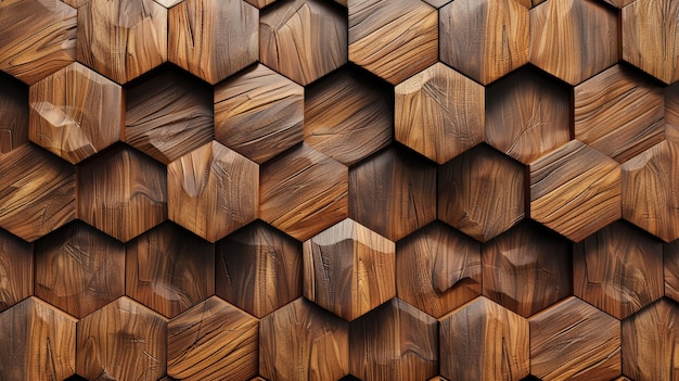 3D Wall Background with Diamond Shaped Tiles Timber Blocks and Wood Wallpaper in 3D