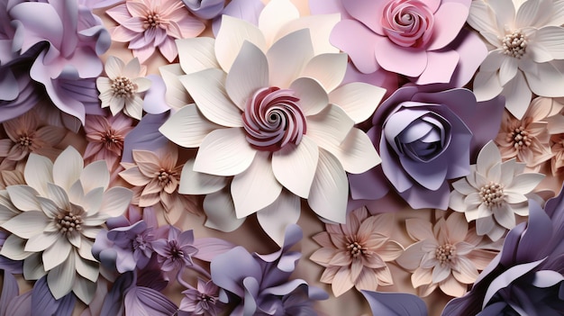 3d wallpaper design with flowers