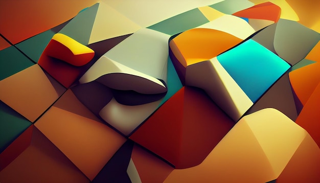 3d wallpaper geometric figures of melted musical notes hd full color