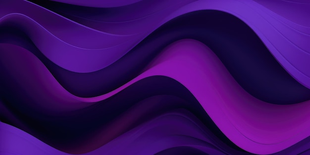 3D Waves Abstract Gradient Art in Purple and Pink Background