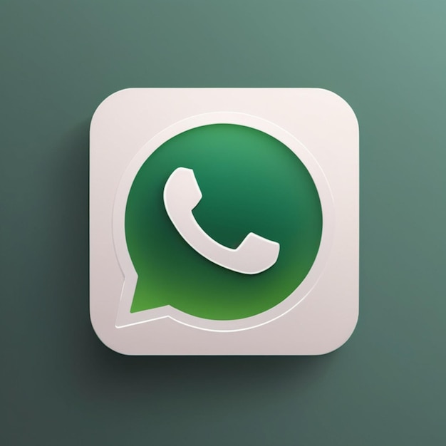 3d whatsapp isolated