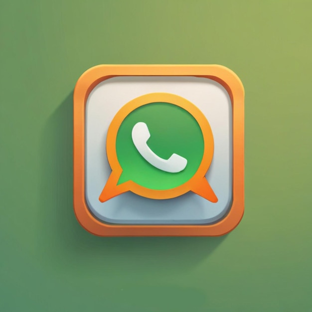 3d whatsapp isolated