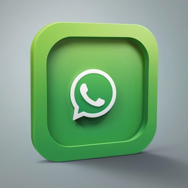 3d whatsapp isolated