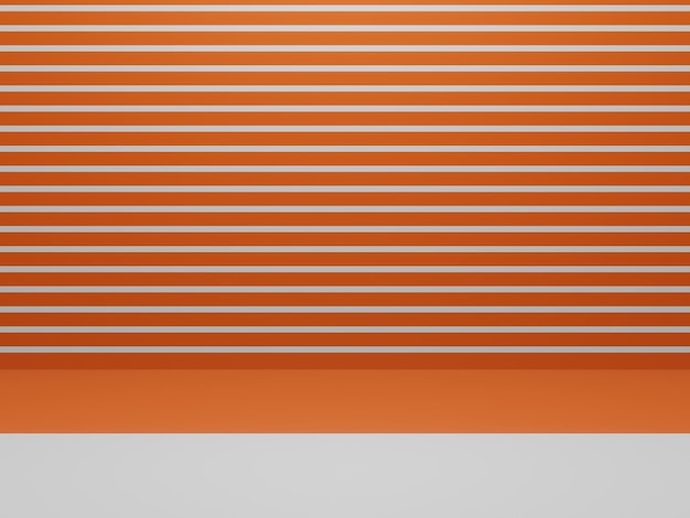 3D white and orange geometric background