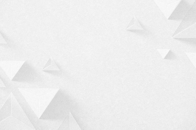 3D white paper craft tetrahedron patterned background