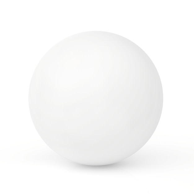 3d white sphere. 3d render on white space