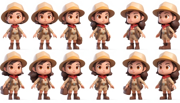 3D WOMEN CHARACTER SET