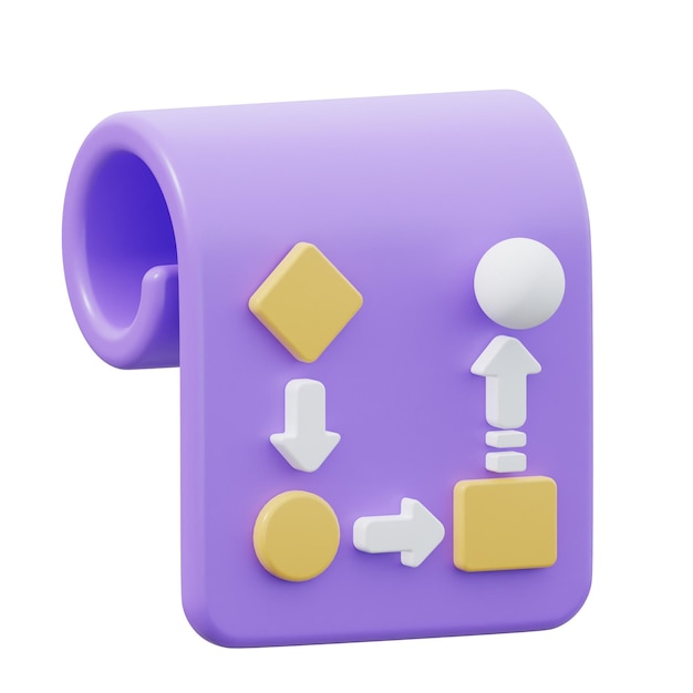 3D Workflow Isolated Icon Illustration Render