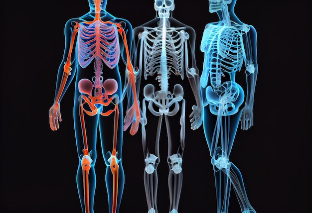 3D XRay Image Of Human Healthy Generate Ai