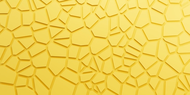 3d yellow abstract background with cracks for design