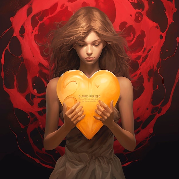 3d yellow heart for suicide prevention