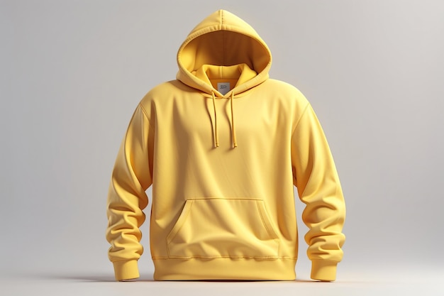 3D Yellow Hoodie Mockup Background