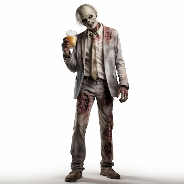 3d Zombie Highquality Fashion Hefeweizen Full Body Photoshoot