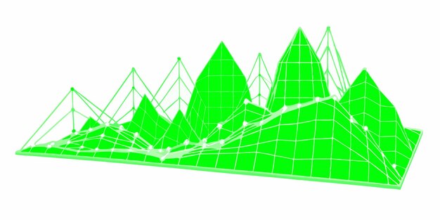 Photo 3dgraphvisualizationabstractfinancialchart