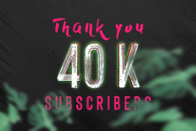 40 K subscribers celebration greeting banner with horror design