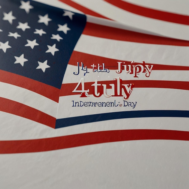 Photo 4th july happy us independent day in written form happy us independent day american flag 4th july