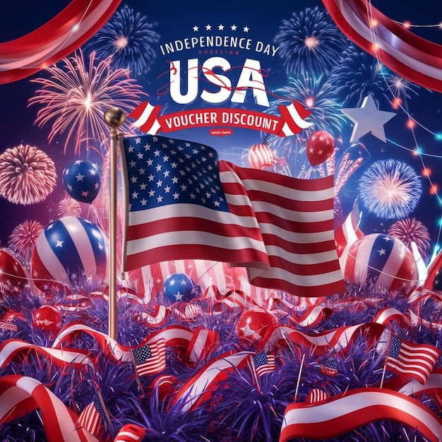 4th of July Independence Day USA Celebration Digital Graphics