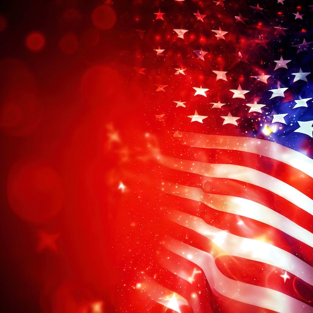 4th of July or memorial day background red