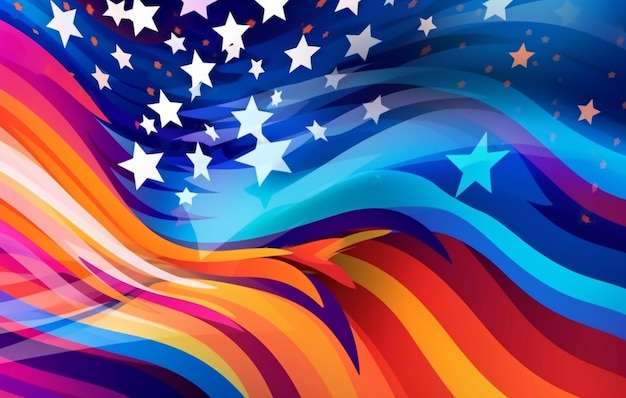 4th of July US Independence Day Banner