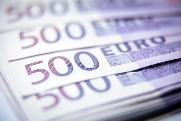 500 euro money notes background