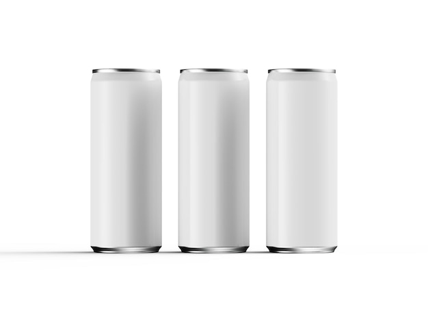 500ml 250ml 330ml Energy Drink Soda Beer Can 3D Render