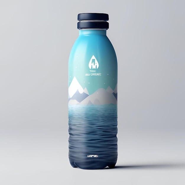 500ml water bottle mockup