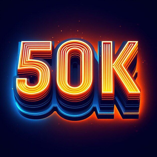 50K text effect