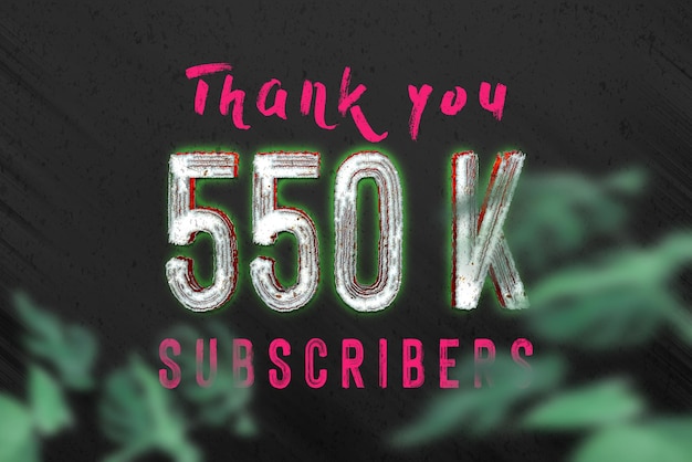 550 K subscribers celebration greeting banner with horror design