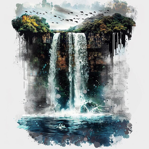 Photo 5h waterfall graphic design