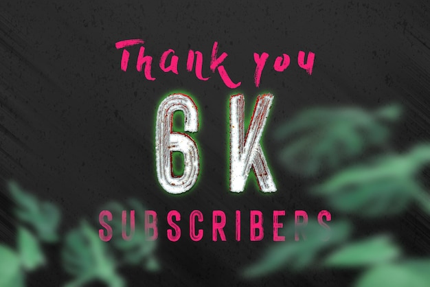 6 K subscribers celebration greeting banner with horror design