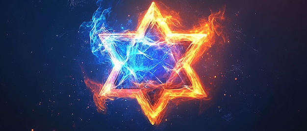 64Bit Isometric Anime Style Star of David Logo