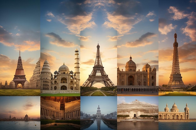 7 Wonders of the World 8k High photo quality