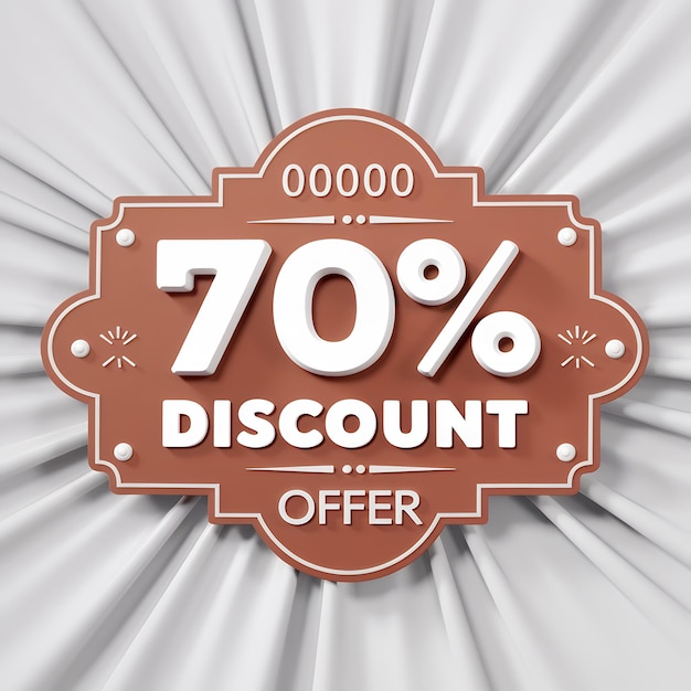 70 percent discount sale offer ai generated images