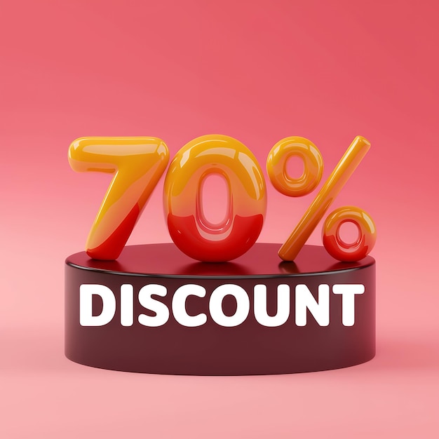 70 percent discount sale offer ai generated images