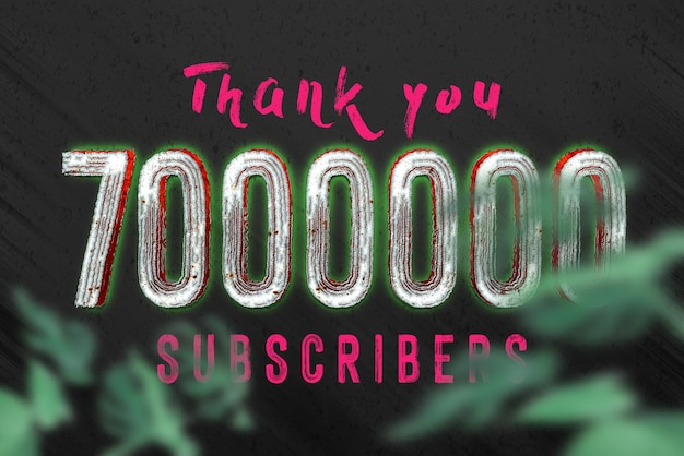 7000000 subscribers celebration greeting banner with horror design