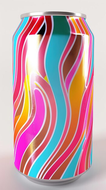 Photo 72 3d model of a vibrant soda can icon with sleek details