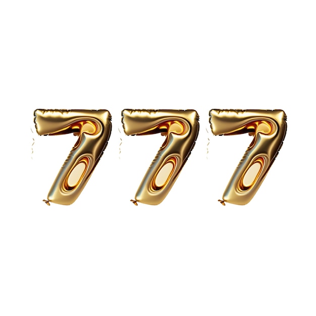 777 numbers with golden effect 777 lucky number