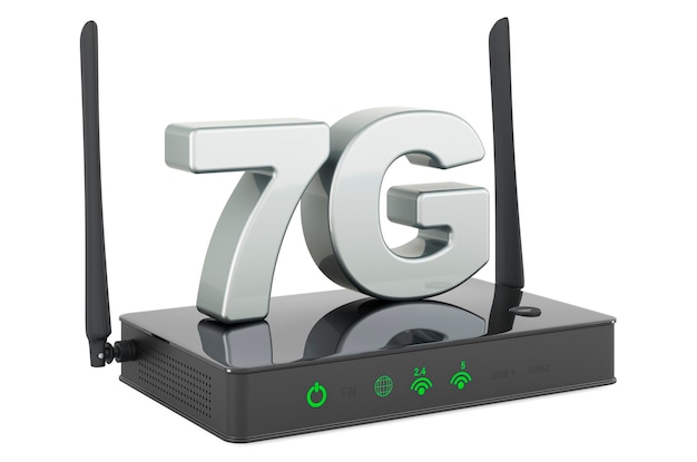 7G router concept 3D rendering