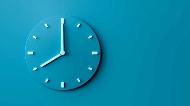 8 O clock Time sea blue Office Wall Clock 3d illustration