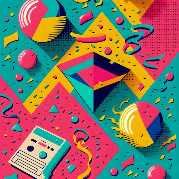 80s and 90s patterngranular texture background illustration