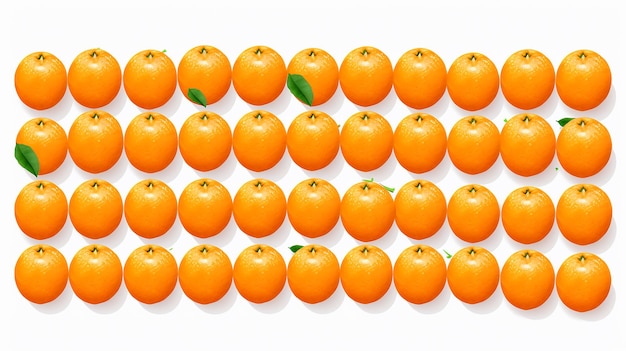 8bit Chinese Oranges on Simple White Background