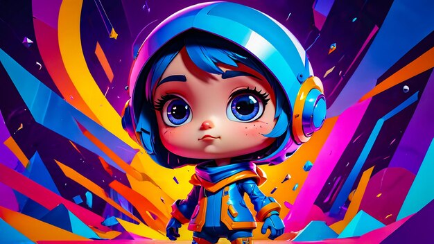 8k cartoon character illustration colorful vibrant playful