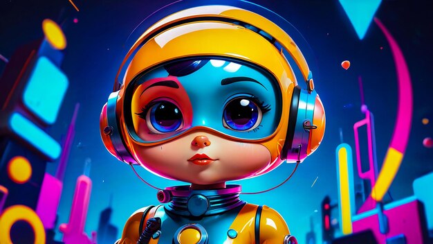 8k cartoon character illustration colorful vibrant playful