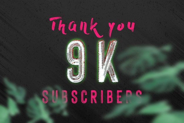 9 K subscribers celebration greeting banner with horror design