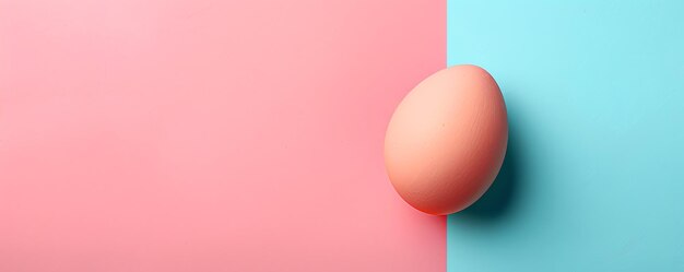 9 A pastelcolored background featuring a single Easter egg with a classic design on the right side